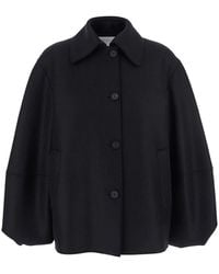 Harris Wharf London - Jacket With Wide Collar And Balloon Sleeves - Lyst
