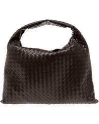 Bottega Veneta - 'hop Grande' Shoulder Bag With Intreccio Motif In Leather - Lyst