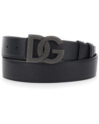 Dolce & Gabbana - Belt With Logo Buckle Closure - Lyst