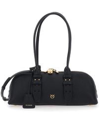 Pinko - 'Bowling Horizontal' Handbag With Adjustable And Removable - Lyst