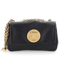 Chloé - 'Heritage' Shoulder Bag With Chain-Link Shoulder Strap And - Lyst