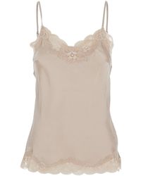 Gold Hawk - Top Smanicato Con Spalline Sottili Regolabili E Decorazione - Lyst