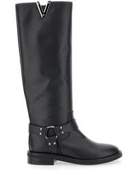 Via Roma 15 - V-Detailed Knee Boots - Lyst