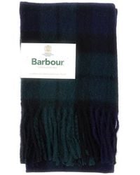 Barbour - Checkered Wool Scarf - Lyst
