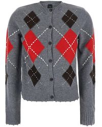 Pinko - Cardiff Cardigan Argyle Con Cloth Stitch - Lyst