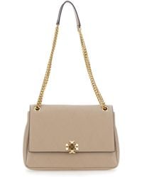 Tory Burch - Charlie Medium Quilted Bag With Quilting And Leather W - Lyst