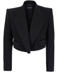 Dolce & Gabbana - Giacca Corta 'Spencer' Monopetto Con Revers A Lancia - Lyst
