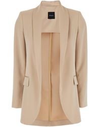 Plain - Open Jacket With Shawl Neckline - Lyst