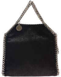 Stella McCartney - '3Chain' Mini Tote Bag With Logo Engraved On Charm - Lyst