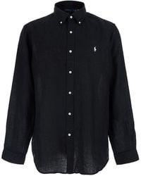 Polo Ralph Lauren - Camicia "Custom Fit' Con Colletto Button-Down E Rica - Lyst