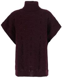 Etro - High-Neck Sweater With Wide Short Sleeves - Lyst