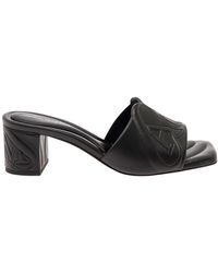 Alexander McQueen - Slip-On Sandals With Embossed Logo - Lyst