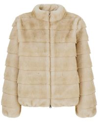Le Plain - Shearling With Zip And Eco-Fur For - Lyst