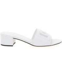 Dolce & Gabbana - Calfskin Mule With Dg Logo - Lyst