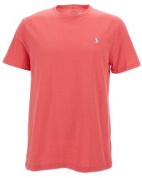 Polo Ralph Lauren - Crewneck T-Shirt With Pony Embroidery - Lyst