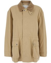 DUNST - Jacket With Classic Ribbed Collar - Lyst