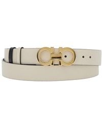 Ferragamo - Belt With Gancini Buckle With Logo Lettering - Lyst