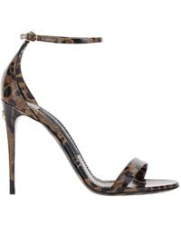 Dolce & Gabbana - High Heel Sandals With Leopard Print - Lyst