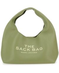 Marc Jacobs - Borsa A Spalla 'The Sack' Con Maxi Logo Lettering Sul Fron - Lyst