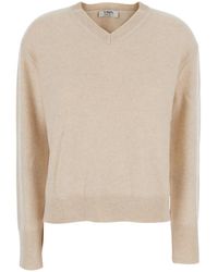 Max Mara - Fata Sweater With V-Neck And Long Sleeves - Lyst
