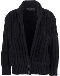 Dolce & Gabbana - Cardigan With Wide Neckline On The Front - Lyst