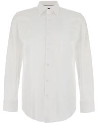 BOSS - Shirt With Pointed Collar And Long Sleeves - Lyst