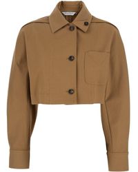 Max Mara - Giacca 'Smalto' Crop Con Colletto Classico E Ricamo Logo Sull - Lyst