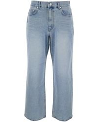 DUNST - Jeans A Cinque Tasche Con Patch Logo Sul Retro - Lyst