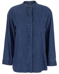Max Mara - 'Unito' Shirt With Dropped Shoulders And Chest Pocket - Lyst
