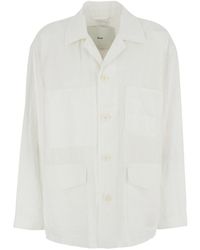 DUNST - Jacket With Wide Collar And Three Patch Pockets On The Fro - Lyst