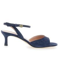 Pollini - Heeles Heeled Sandals With Leather Straps For - Lyst