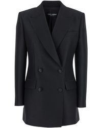 Dolce & Gabbana - Giacca Doppiopetto Con Revers A Lancia - Lyst