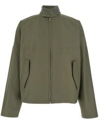 Bottega Veneta - Bomber Jacket With Intreccio Motif On The Collar - Lyst