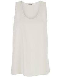 P.A.R.O.S.H. - Sleeveless Top With Round Neck - Lyst
