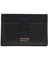 Tom Ford - T Line Leather Credit Card Case - Lyst