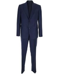 Emporio Armani - Single-Breasted Wool Suit - Lyst