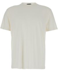 Tom Ford - Crewneck T-Shirt With Tf Embroidery - Lyst
