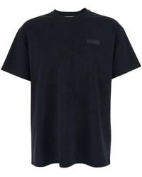 Givenchy - Crew Neck T-Shirt With Chest Logo Patch - Lyst