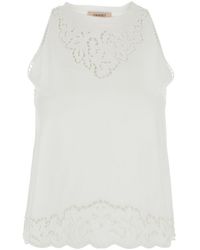 Twinset - Top With Cotton Lace Details For - Lyst