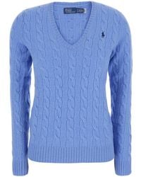 Polo Ralph Lauren - Kimberly Cable V Neck - Lyst