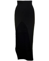 Rick Owens - 'Theresa' Maxi Skirt With Wide Split - Lyst