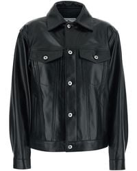 Bottega Veneta - Jacket With Classic Collar And Intreccio Motif On The Back - Lyst