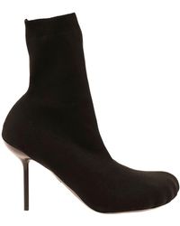 Balenciaga - 'anatomic' Black Ankle Boots With Five Finger Shape In Stretch Polyamide Woman - Lyst