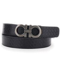 Ferragamo - Reversible Belt With Gancini Buckle - Lyst