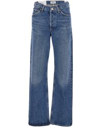 Agolde - Jeans Con Passanti Per Cintura E Patch Logo Sul Retro - Lyst
