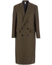 sunflower - Cappotto Doppiopetto Con Revers A Lancia E Motivo A Spina Di - Lyst