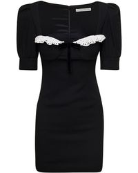 Alessandra Rich - Mini Dress With Lace - Lyst