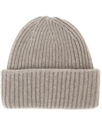 Soft Goat - Ribbed Beanie Hat With Ribbed Knit And Cashmere Fabric - Lyst