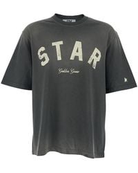 Golden Goose - Crew Neck T-Shirt With Front Print - Lyst