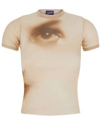 Jean Paul Gaultier - T-Shirt With Face Print Tech Fabric Polyamide/Elastane - Lyst